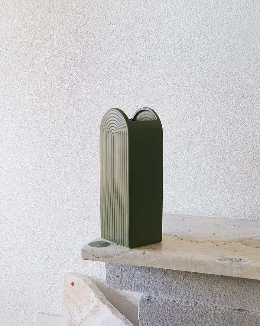Gatsby Tall Vase Avocado