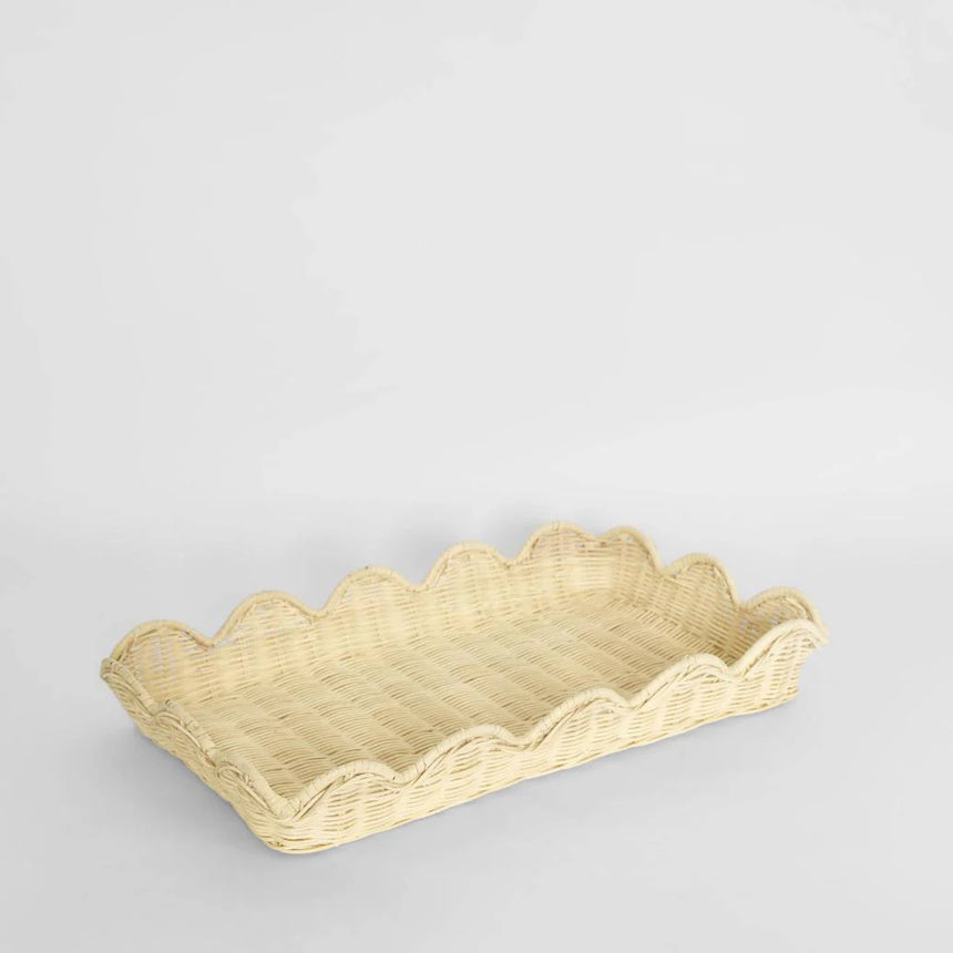 Florabelle Living | Belle Rattan Scallop Tray