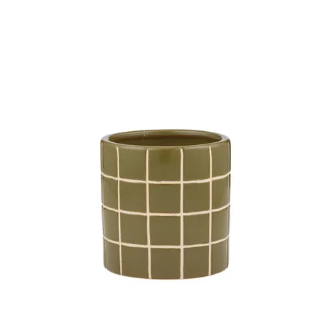 Coast to Coast | Boyd Ceramic Tile Pot Olive