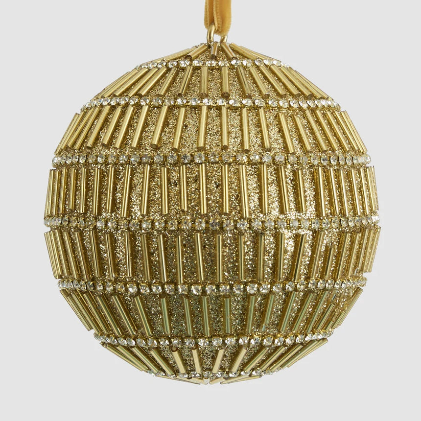 Vixen & Velvet by Florabelle Living  |  Bugle Bead Bauble Gold