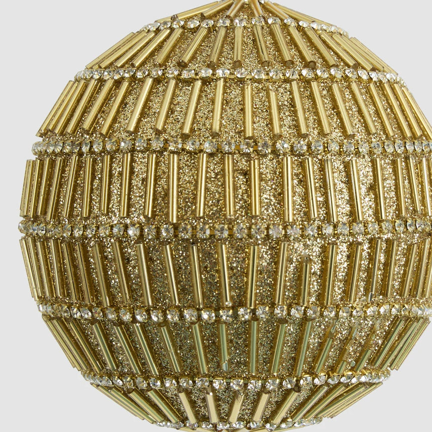 Vixen & Velvet by Florabelle Living  |  Bugle Bead Bauble Gold