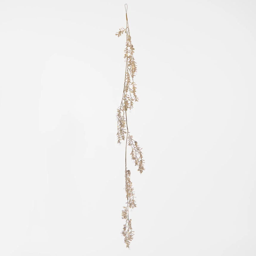 Vixen & Velvet by Florabelle Living  |  Ice Champagne Glitter Leaf Garland