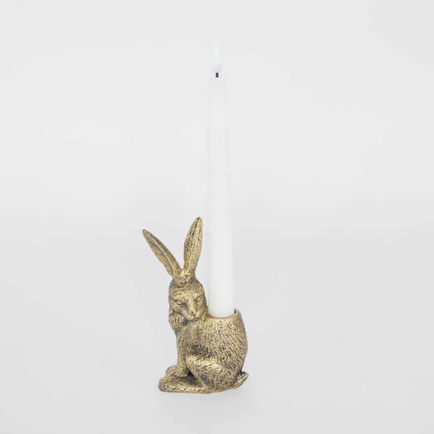Perfect Pieces  |  Heritage Sitting Hare Candle Holder Gold