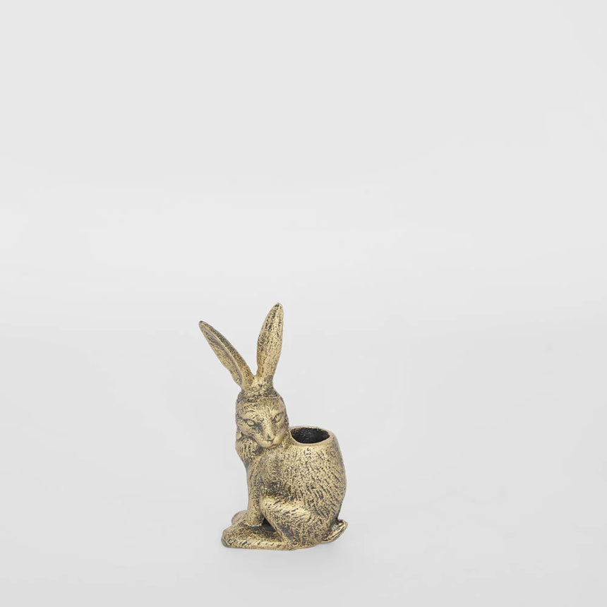 Perfect Pieces  |  Heritage Sitting Hare Candle Holder Gold