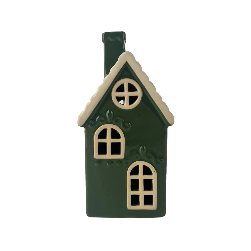 Offshoot | Ceramic Christmas House Green
