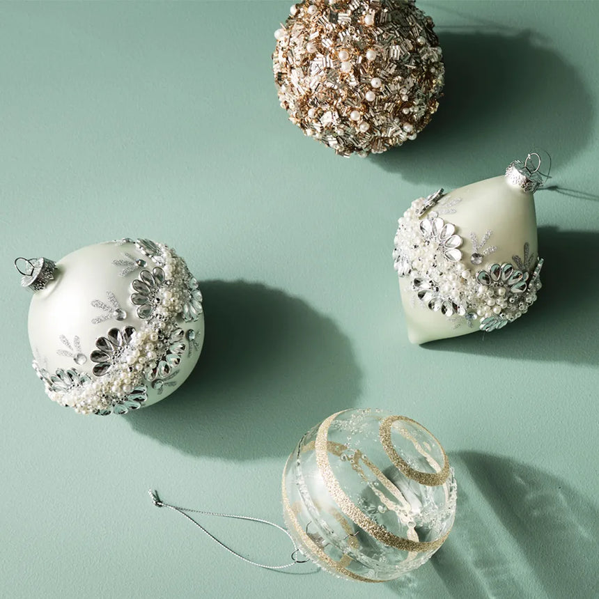 Offshoot ||  Silver Christmas Ornament Bauble