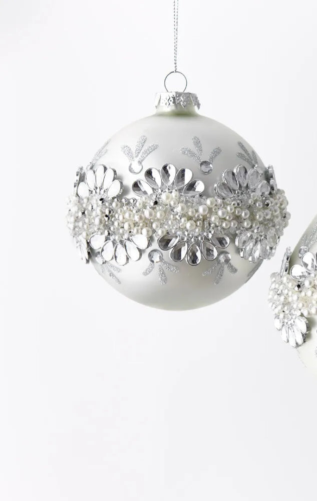 Offshoot ||  Silver Christmas Ornament Bauble