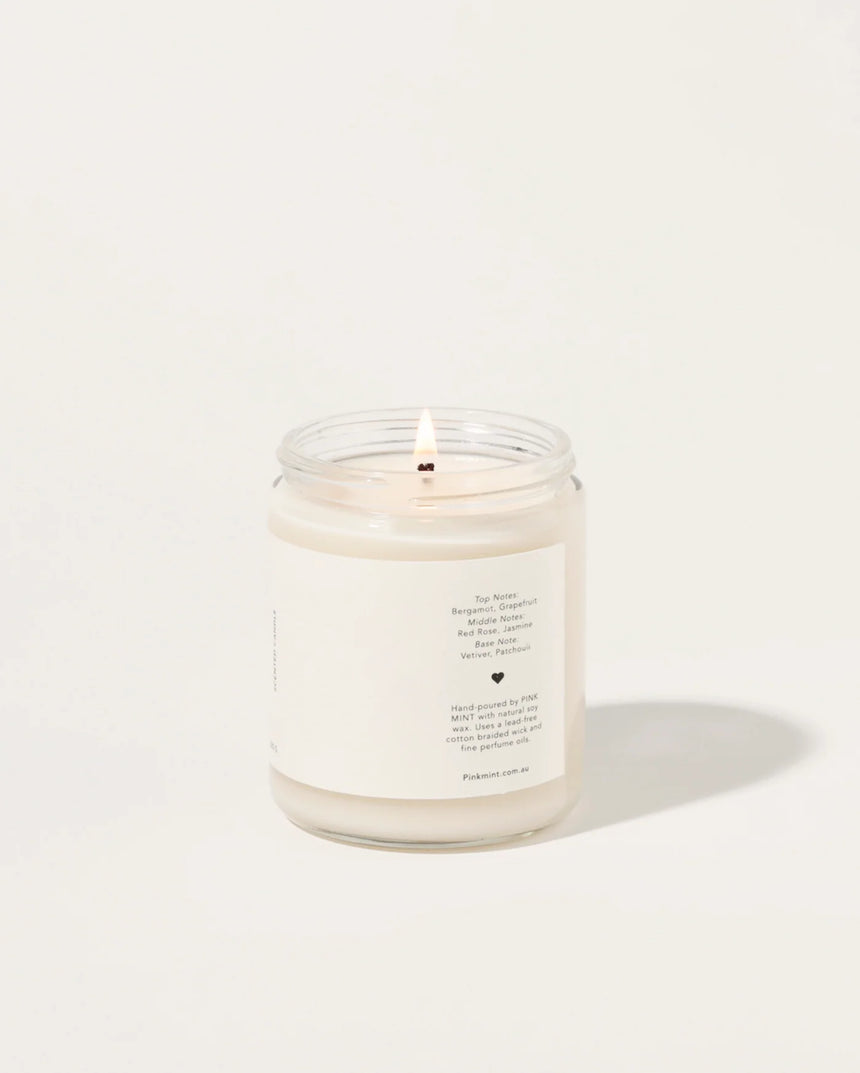 Pinkmint Candle || Lemon Myrtle Soy Wax Candle