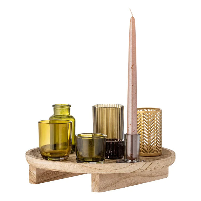 Bloomingville | Sanga Round Tray with Votives Nature