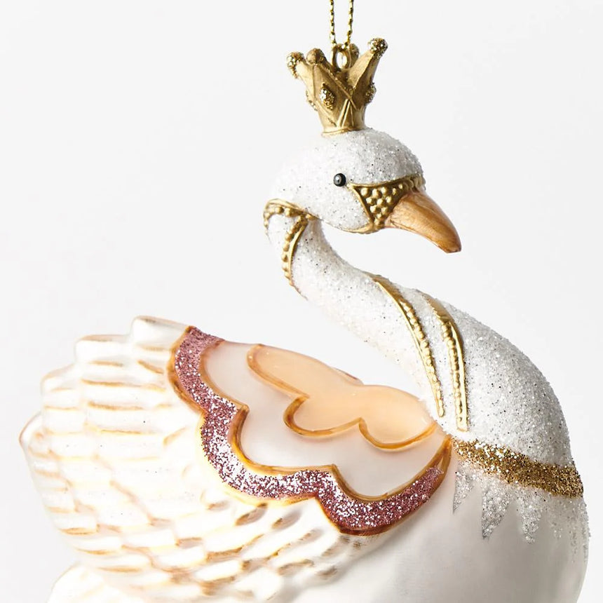 Offshoot ||  Christmas Ornament Swan Ivory