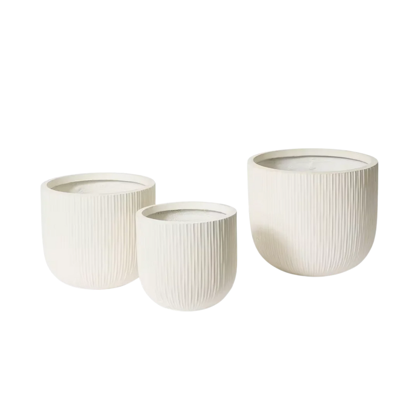 Elme Living | Tenesha Planter Beige/White
