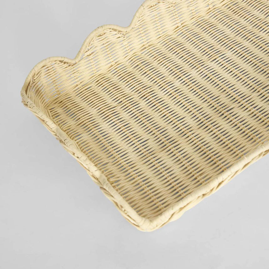 Florabelle Living | Belle Rattan Scallop Tray