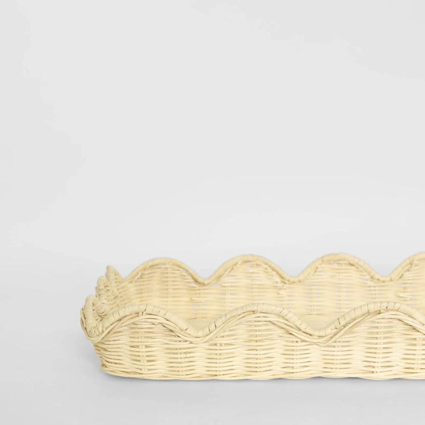 Florabelle Living | Belle Rattan Scallop Tray