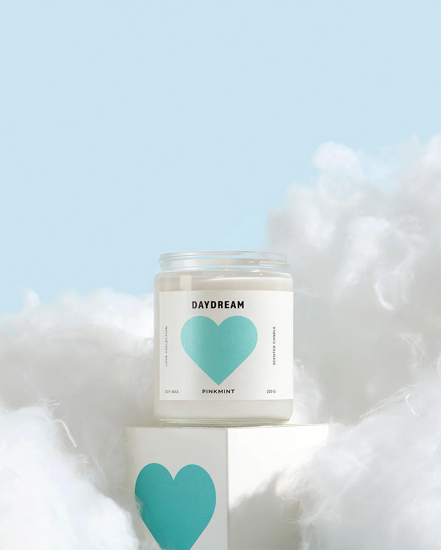 Pinkmint Candle || Daydream Tobacco and Rosewood Soy Candle