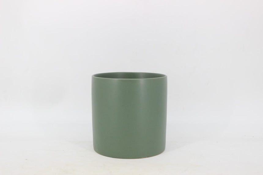 Offshoot l  Ceramic Thin Rim Pot - Dark Green 17cm