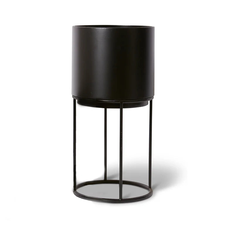 Elme Living | Gunner Planter with Stand Black