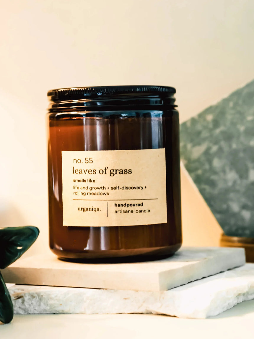 Urganiqa || Leaves of Grass Literary Soy Candles