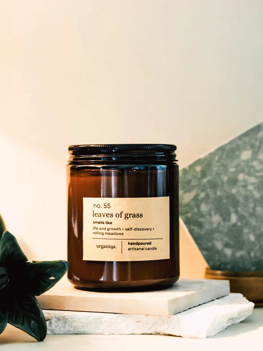 Urganiqa || Leaves of Grass Literary Soy Candles