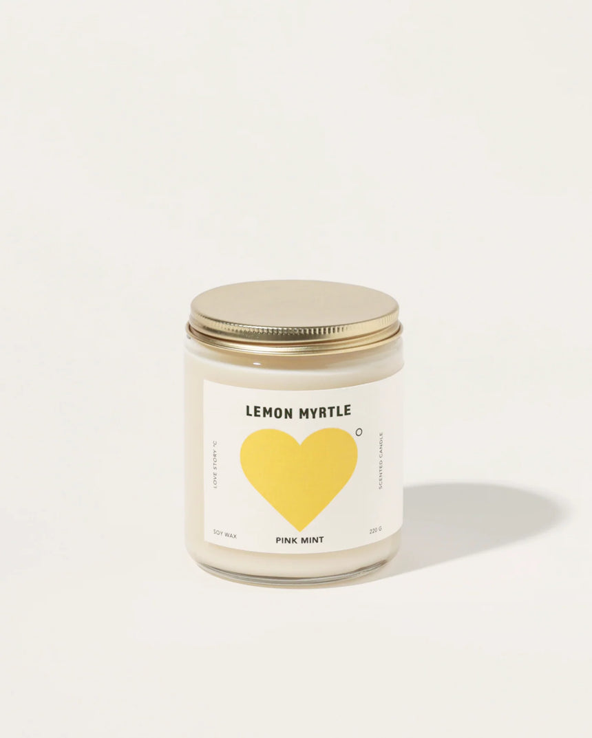 Pinkmint Candle || Lemon Myrtle Soy Wax Candle