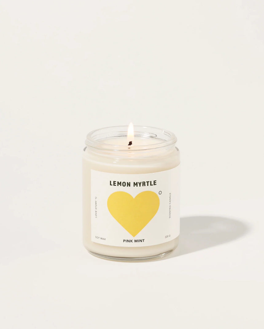 Pinkmint Candle || Lemon Myrtle Soy Wax Candle