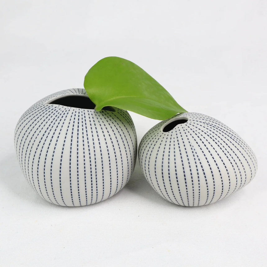 Roshi Collection| Pebble Pinstripe Vase