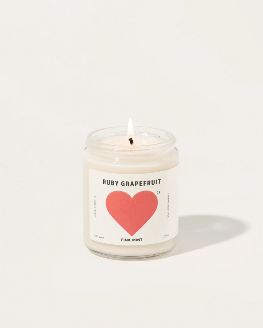 Pinkmint Candle || Ruby Grapefruit Soy Candle