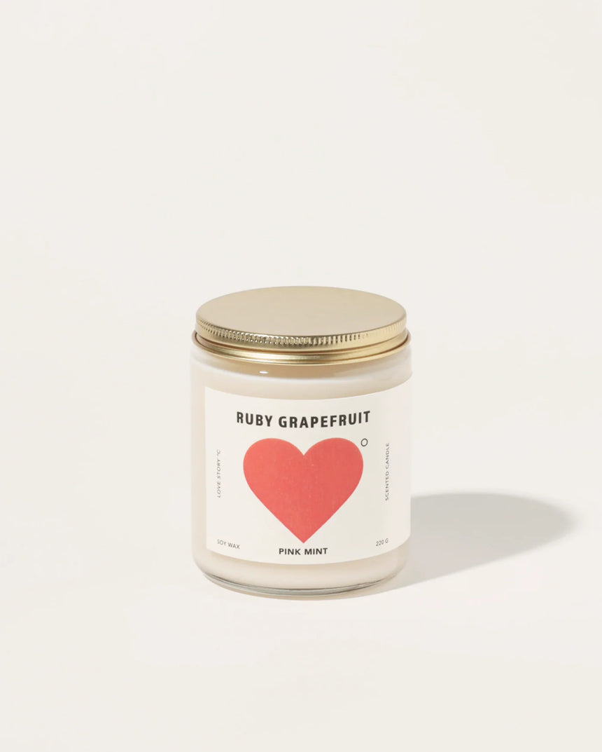 Pinkmint Candle || Ruby Grapefruit Soy Candle