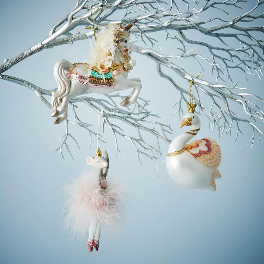 Offshoot ||  Christmas Ornament Swan Ivory