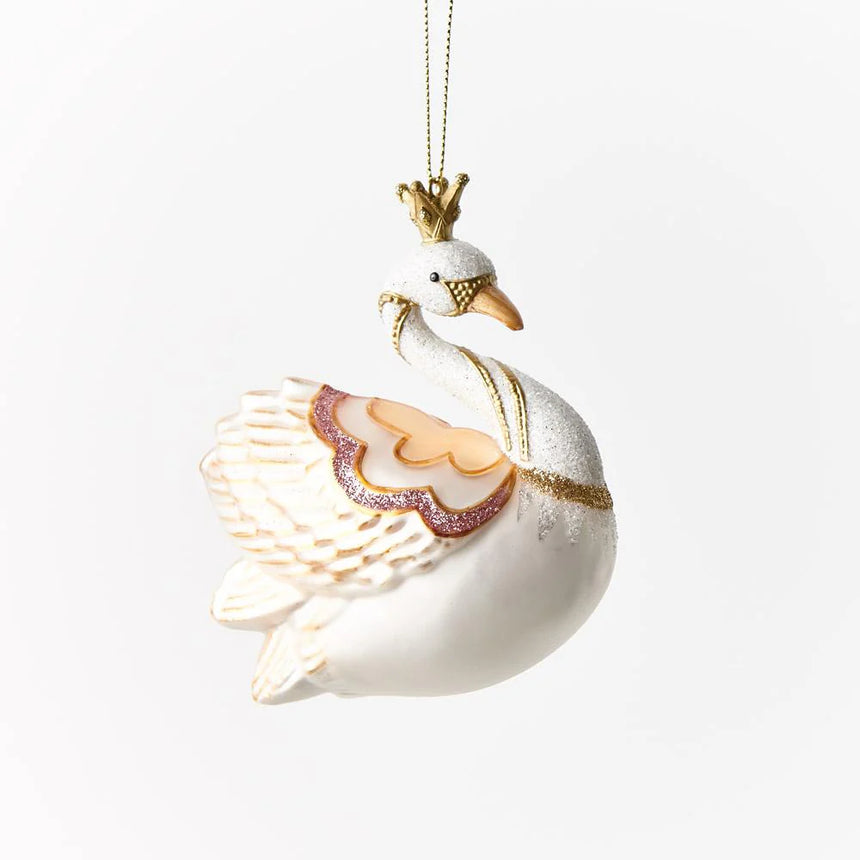 Offshoot ||  Christmas Ornament Swan Ivory
