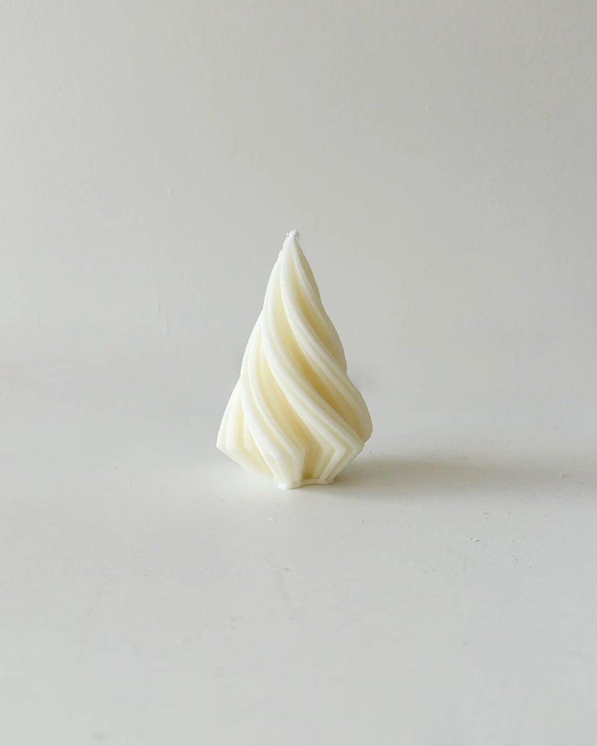 Intrepide Collection | Swirl Christmas Tree Candle (Non Scented)